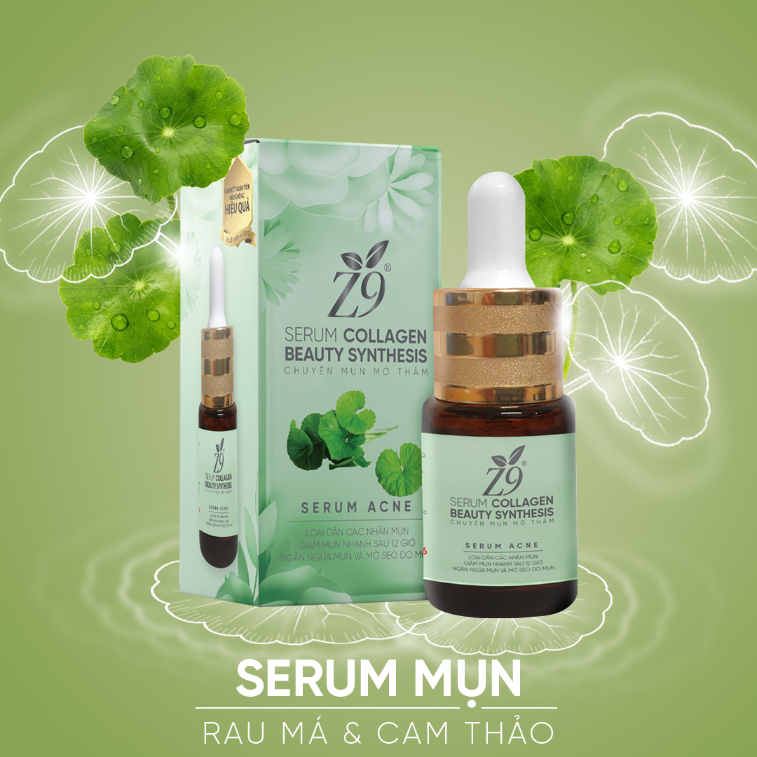 Serum Mụn Z9 Tinh Chất Rau Má Mờ Thâm Giảm Viêm Ngăn Mụn 15ml Z76