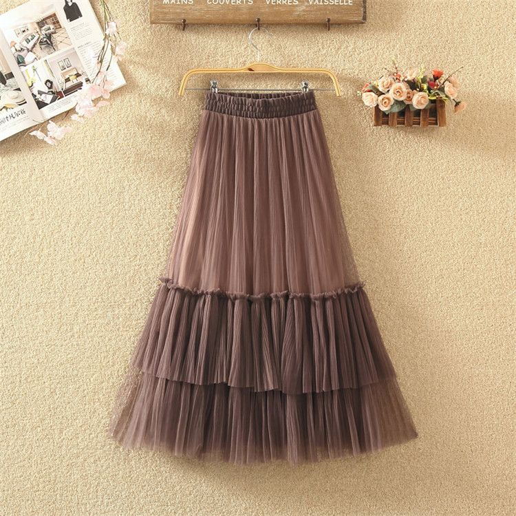 Chân váy gấu 2 tầng ren dễ thương free size VAY145