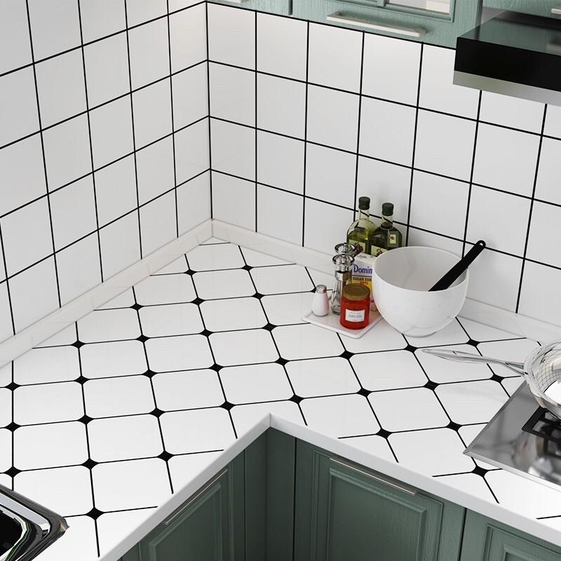 5M DECAL tráng nhôm hiện đại cho nhà bếp nhà tắm khổ 60cm keo sẵn