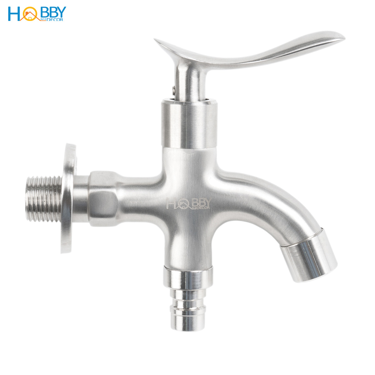 Củ sen lạnh đa năng 2 van xả inox 304 xước Hobby home decor CS4 ren 21