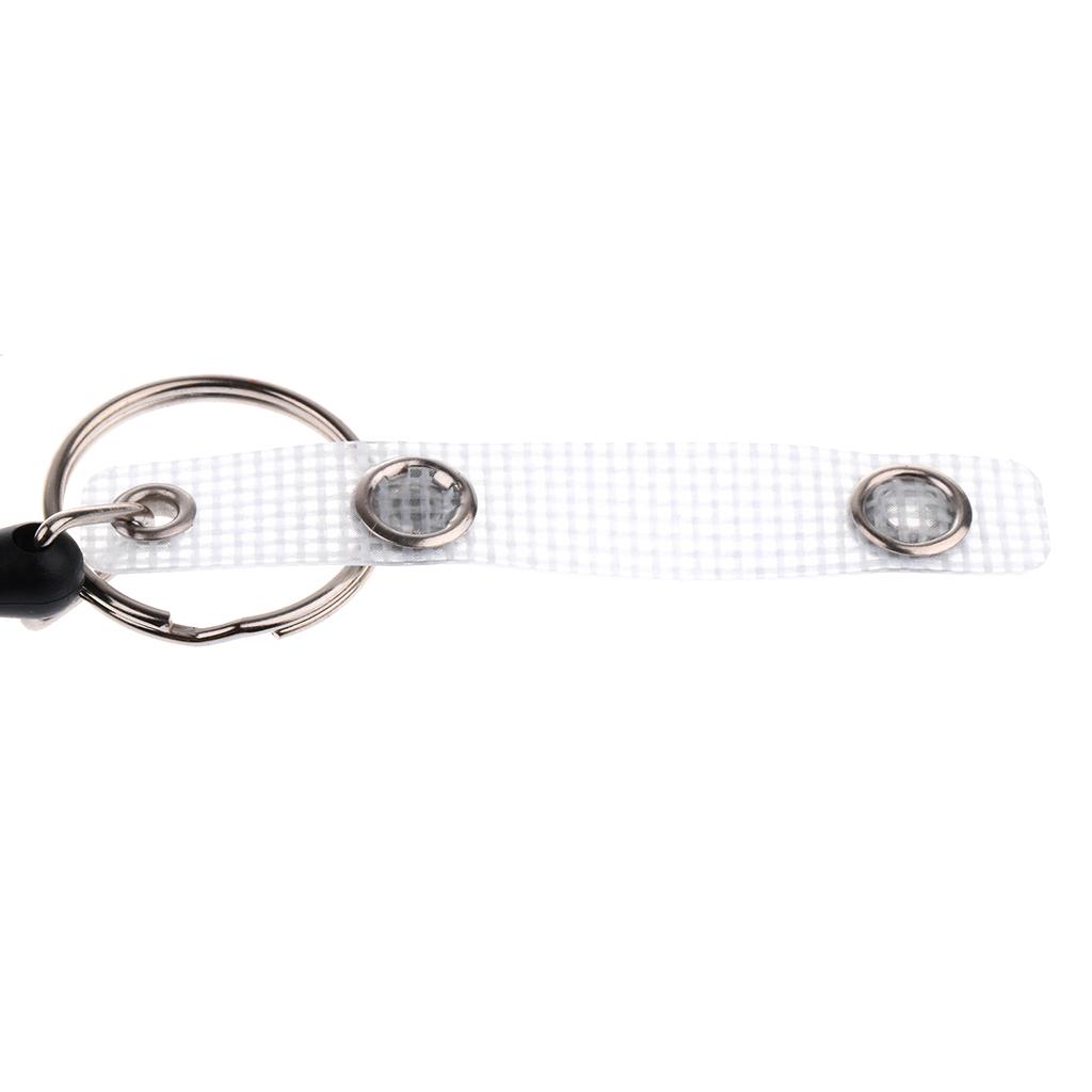 2pcs Key Retractable Clip Keychain Pull Reel Key Ring ID Cards Badge Holder