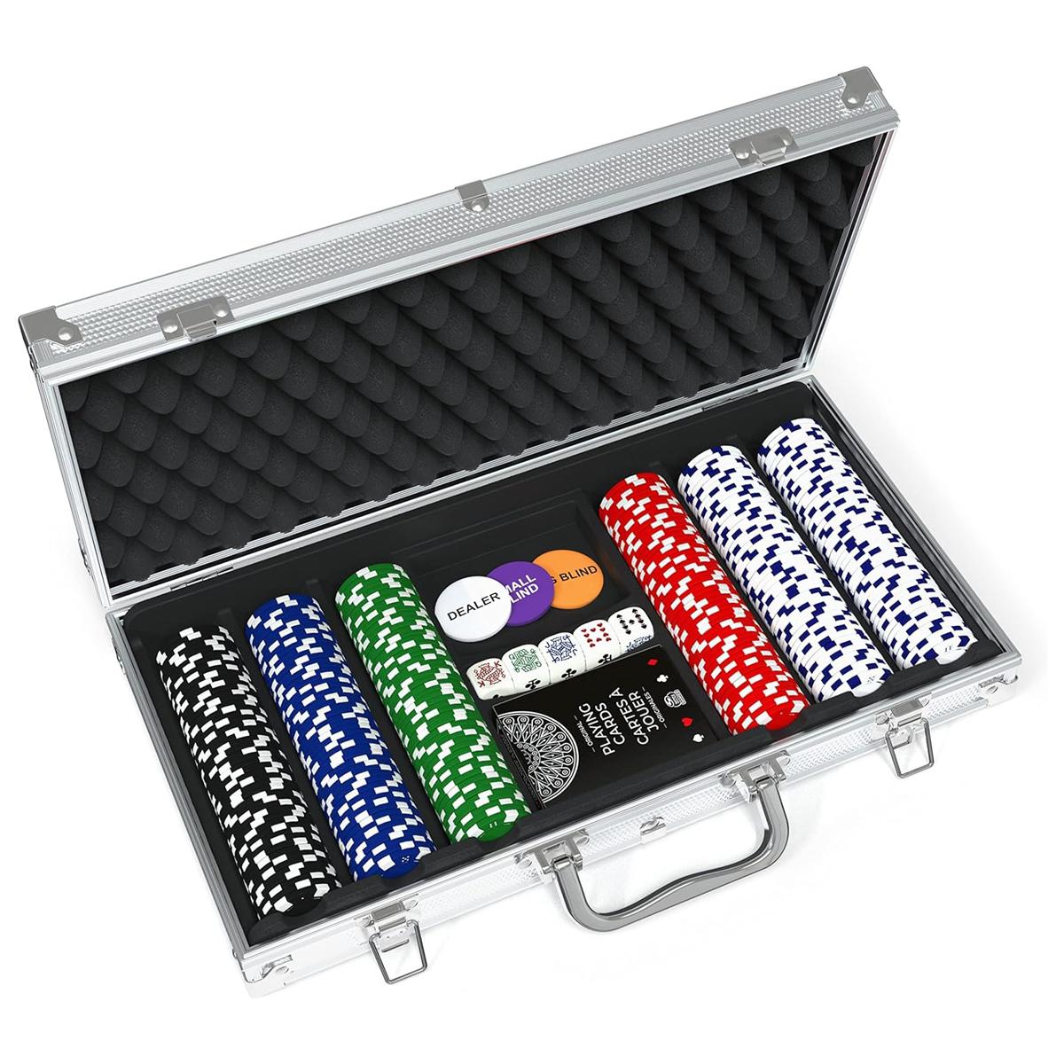 Đồ Chơi 300 Poker Chips Không Số Kèm Khay Đựng - Spin Master 6065367