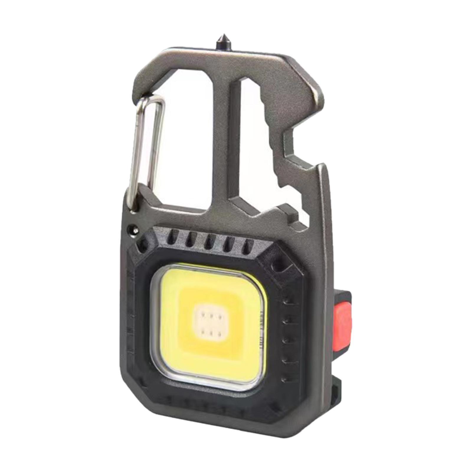 COB Keychain Flashlight Bottle Opener 3 Modes for Climbing Travel Fishing