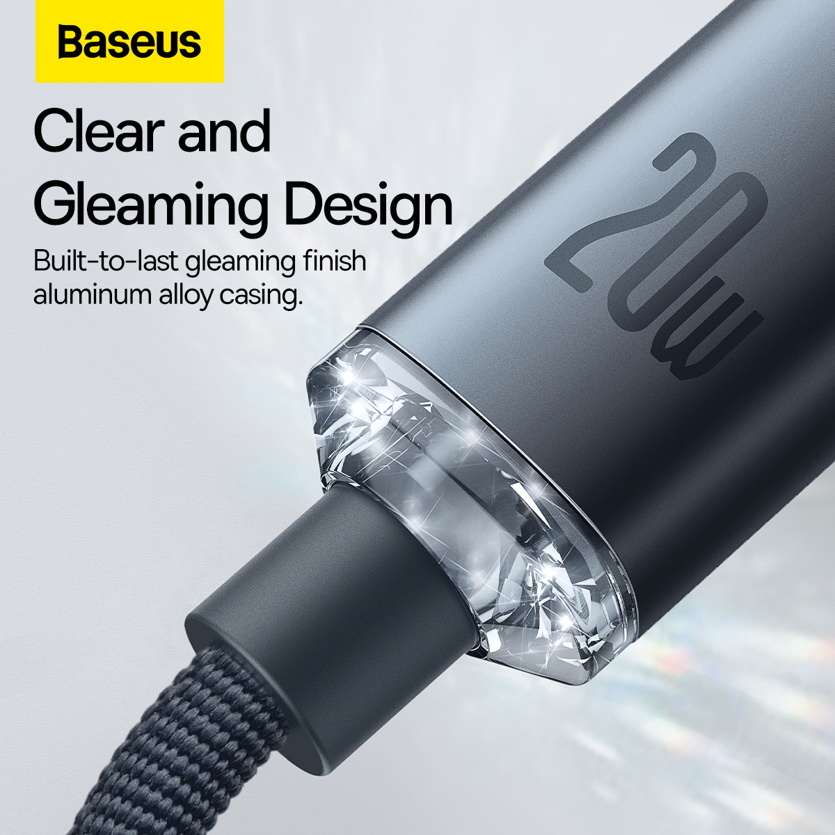 Cáp sạc nhanh 20W hiệu Baseus Crystal Shine Series Type-C to iPhone dài 2m - Hàng chính hãng - 2M