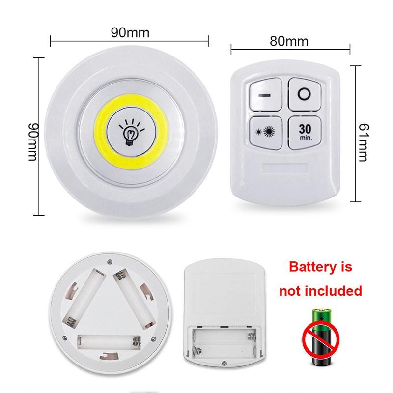 Đèn LED 3W siêu sáng điều khiển từ xa không dây dùng cho tủ quần áo/ nhà bếp/ phòng ngủ