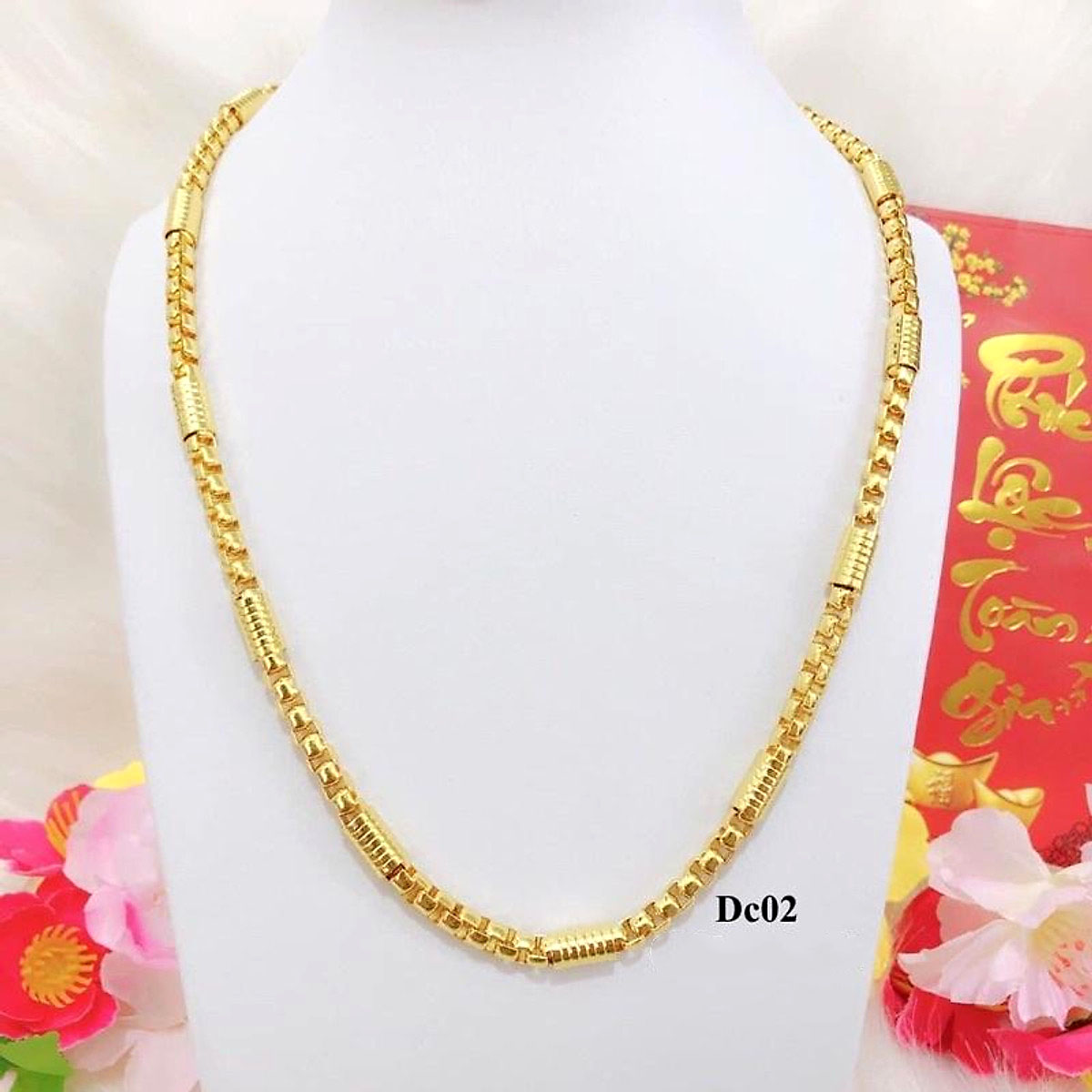 Dây chuyền nam mạ vàng