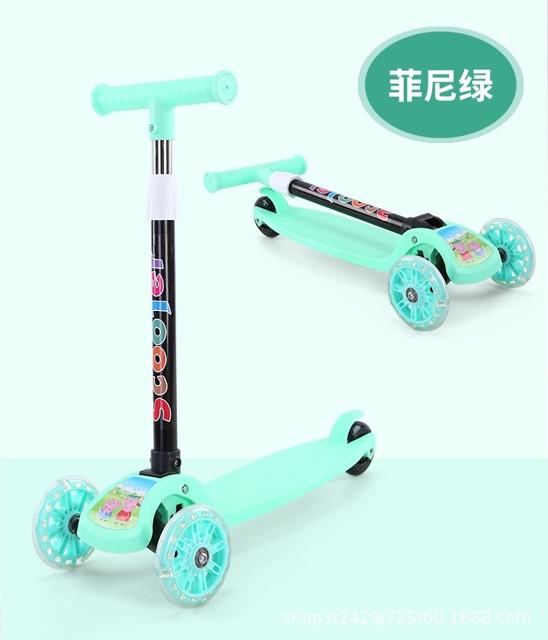 Xe trượt scooter bánh phát sáng có thể gập gọn