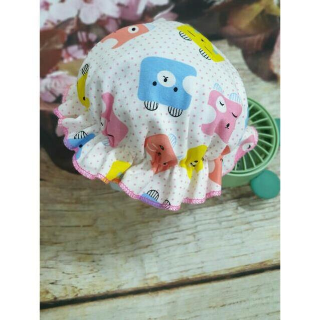 Mũ tai bèo cotton nỉ co dãn cho bé sơ sinh 0-4m