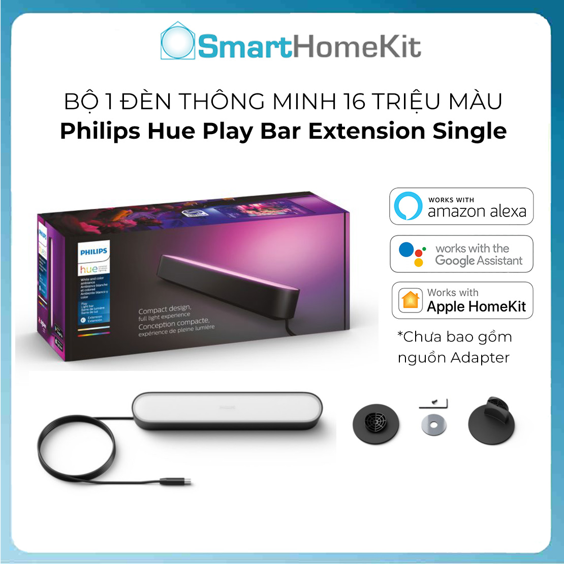Đèn Philips Hue Play Bar White &amp; Color Ambiance Smart LED - Đèn Thông Minh Với 16 Triệu Màu