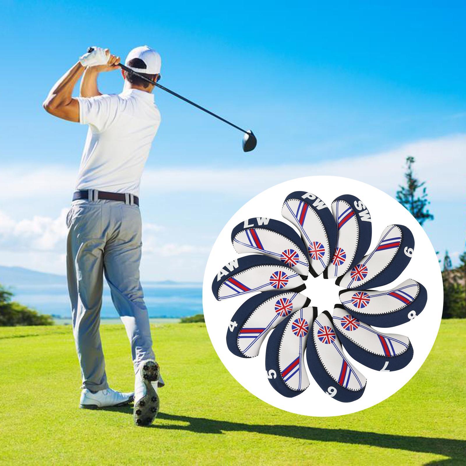 10pcs Golf Iron Head Covers Set Headcover with Number, Fit Most Irons Protective Headcover