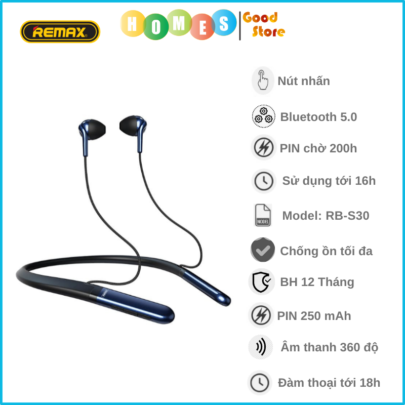 Tai Nghe Bluetooth Thể Thao REMAX RB-S30 - Hàng Chính Hãng