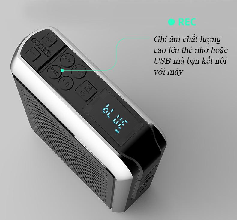 Máy trợ giảng không dây Aporo T18 2.4g micro cài ve áo ( đi kèm 1 micro có dây ,sạc nguồn ) hàng nhập khẩu