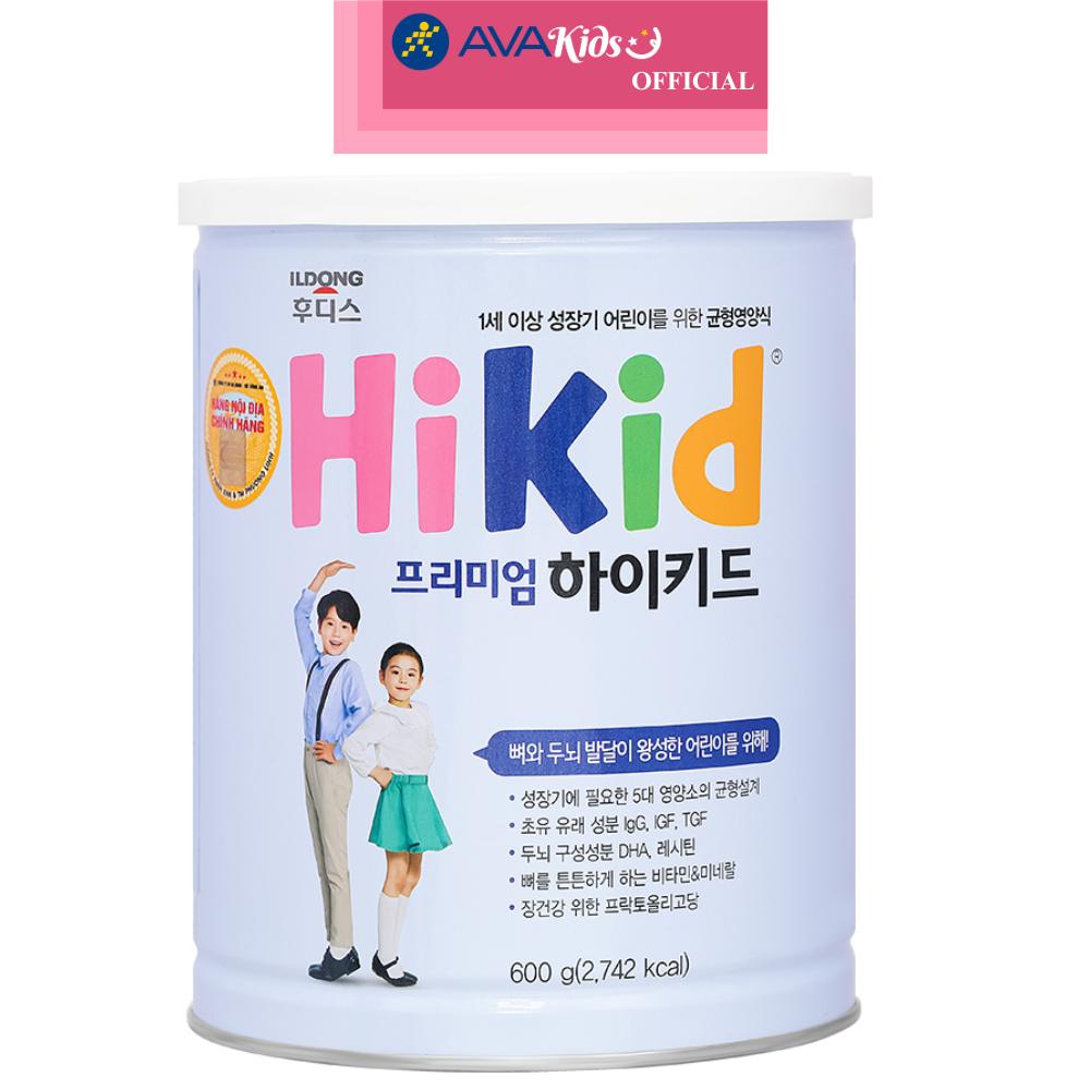 Sữa bột Hikid Premium (sữa non) 600g (1 - 9 tuổi) - Hàng Chính Hãng