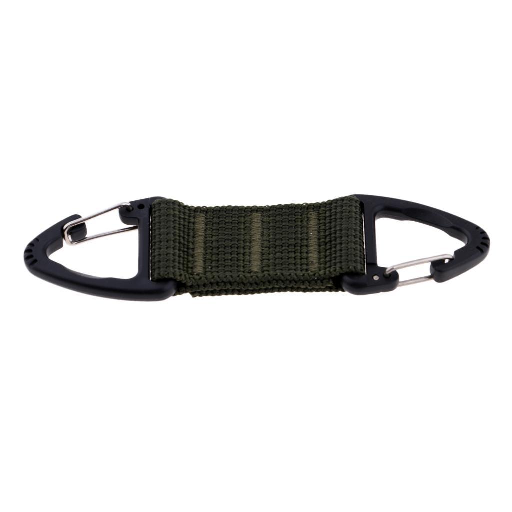 Outdoor Camping Hiking High Strength Nylon Webbing Backpack Double Ended Triangular Carabiner Clip Spring Snap Hook