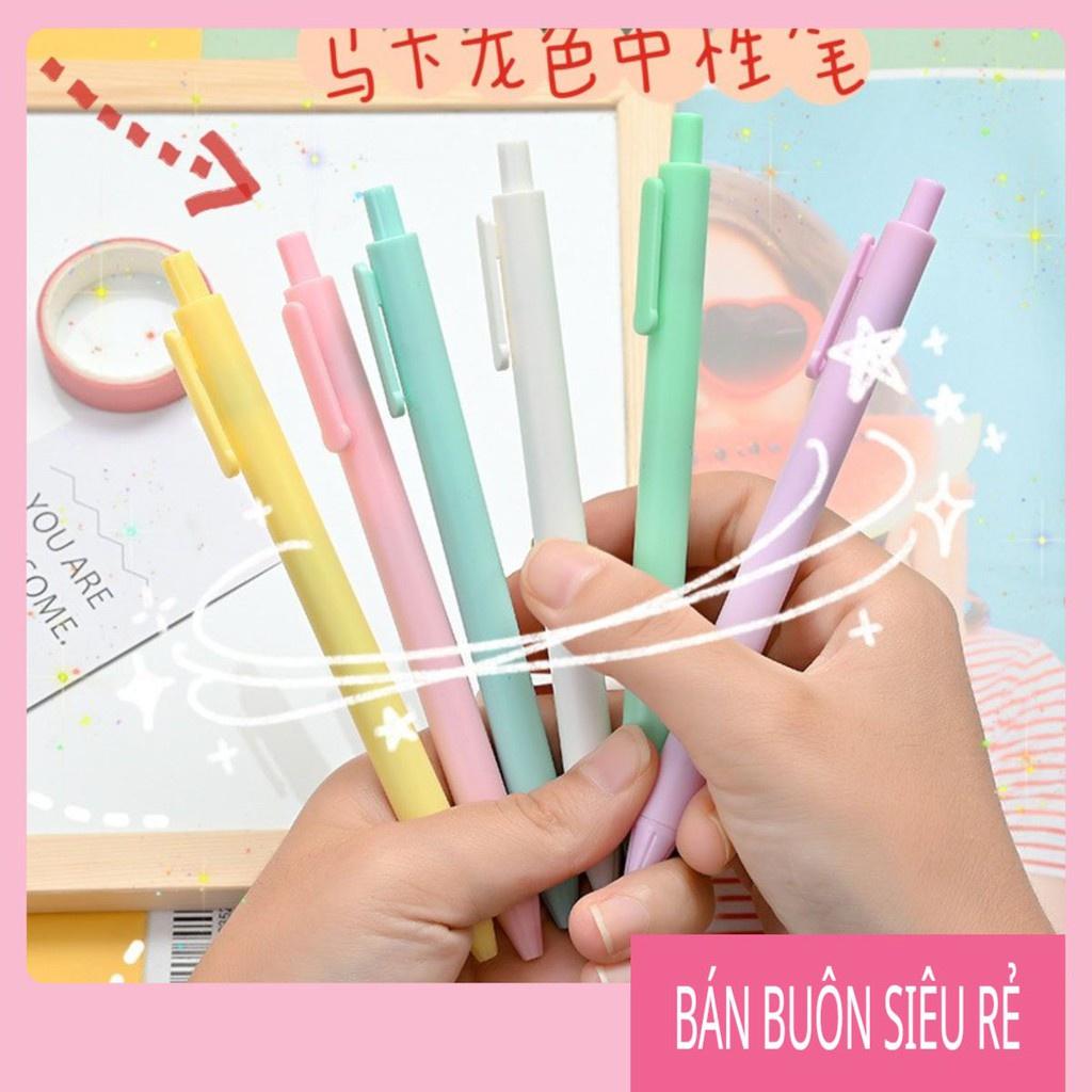 Bút bi bấm nhiều màu siêu xinh ngòi 0,5mm MỰC ĐEN đẹp