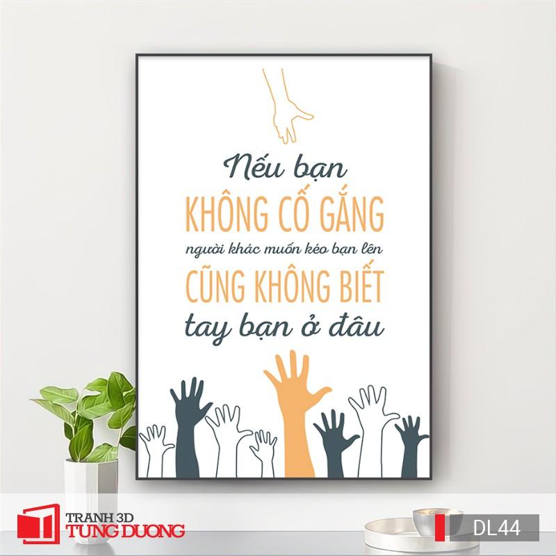 Tranh Canvas động lực văn phòng câu nói slogan truyền cảm hứng, tranh canvas trang trí DL10