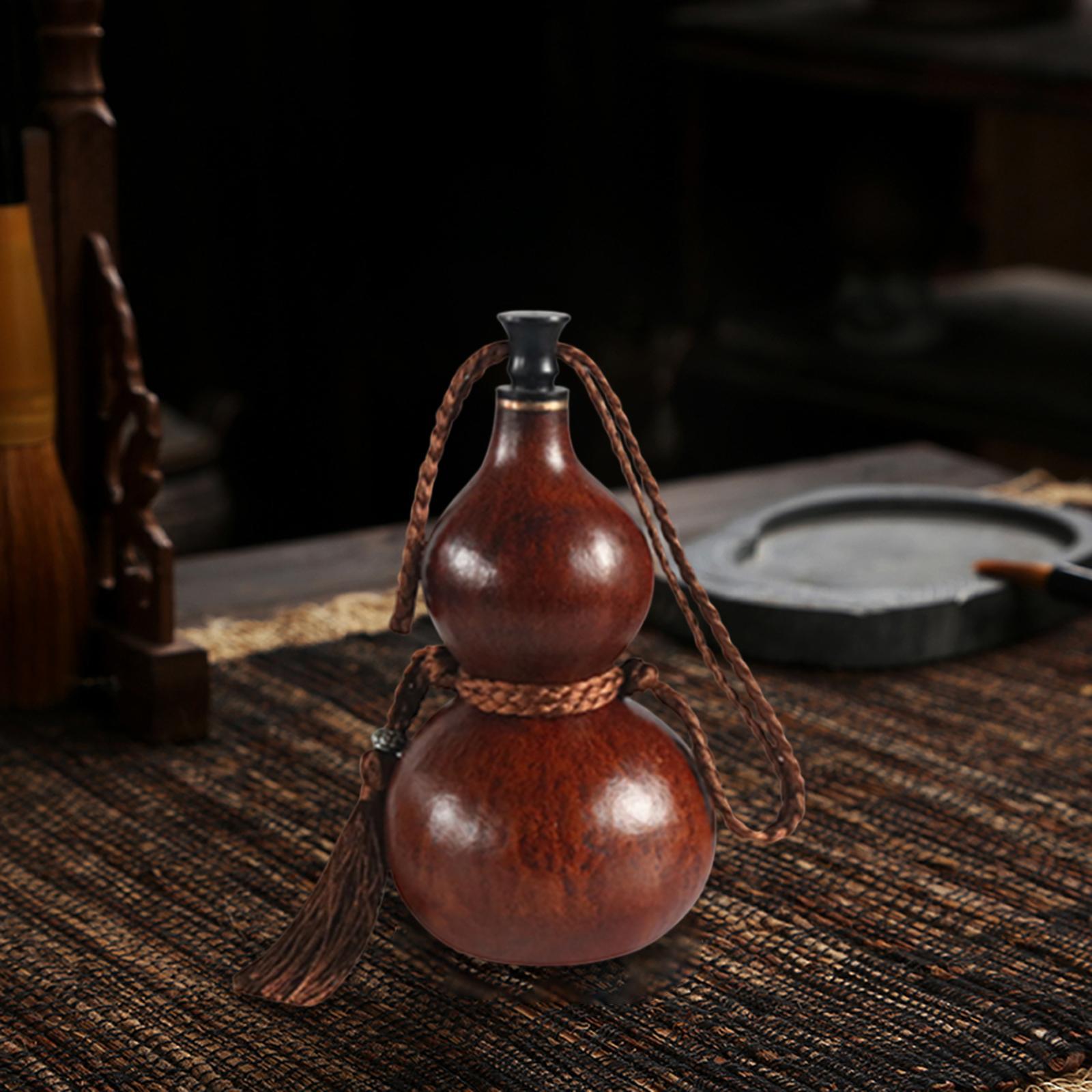 Gourd Handcrafts Outdoor Activities Leakproof Multifunction Gourd Water Bottle Flagon for Tabletop Kitchen Indoor Hotel