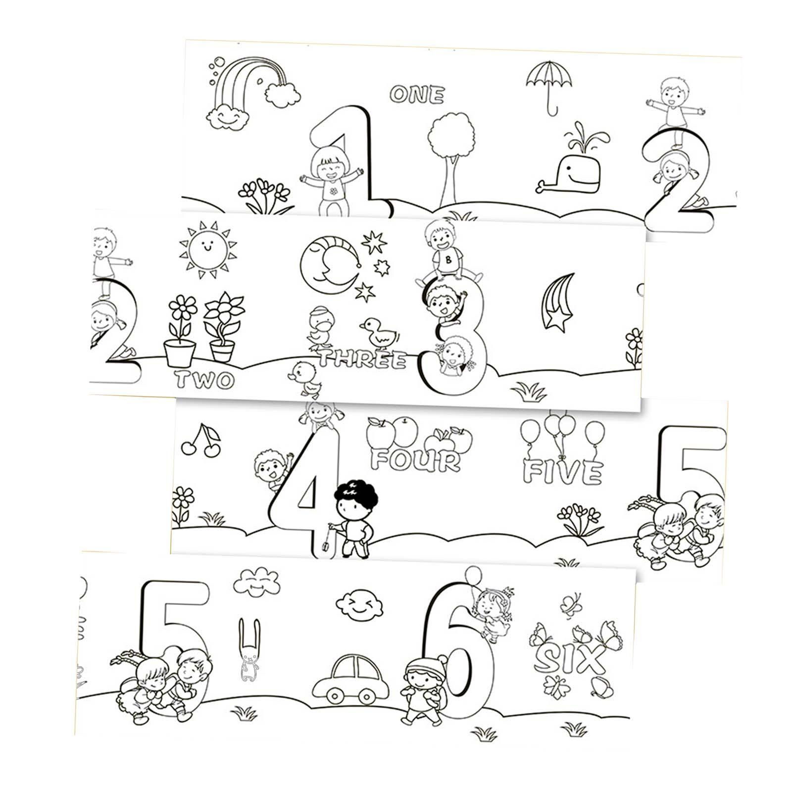 Coloring Stickers Coloring Paper Roll 30Cmx300cm Colorable Early Educational Wall Coloring Stickers