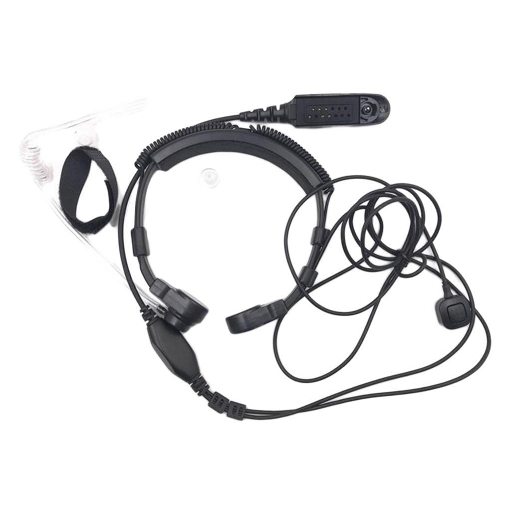 Throat Earpiece Walkie Talkie Air Tube Microphone Mic for GP338