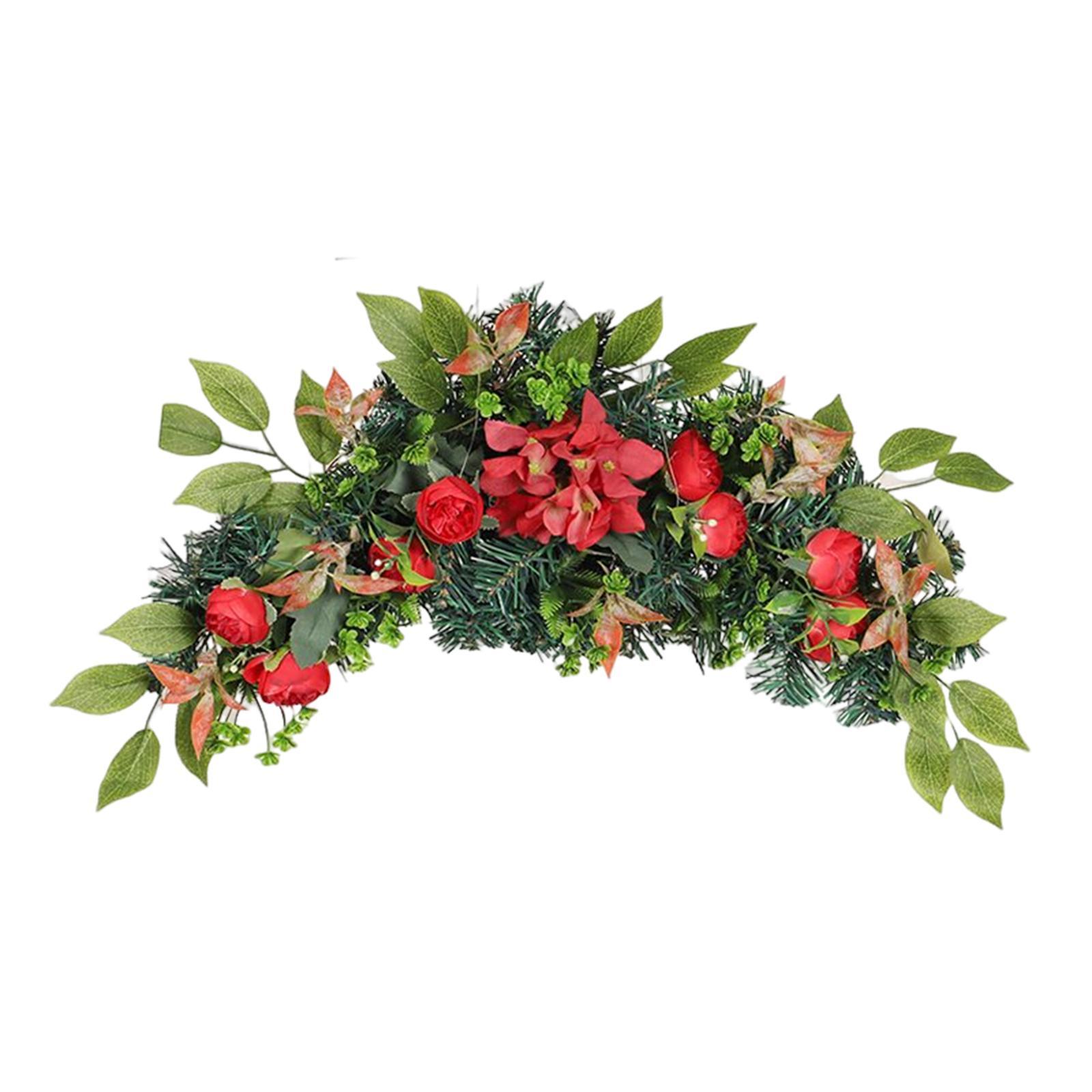 Flower Swag Simulation Front Door Wreath for Decoration Festivals Outdoor