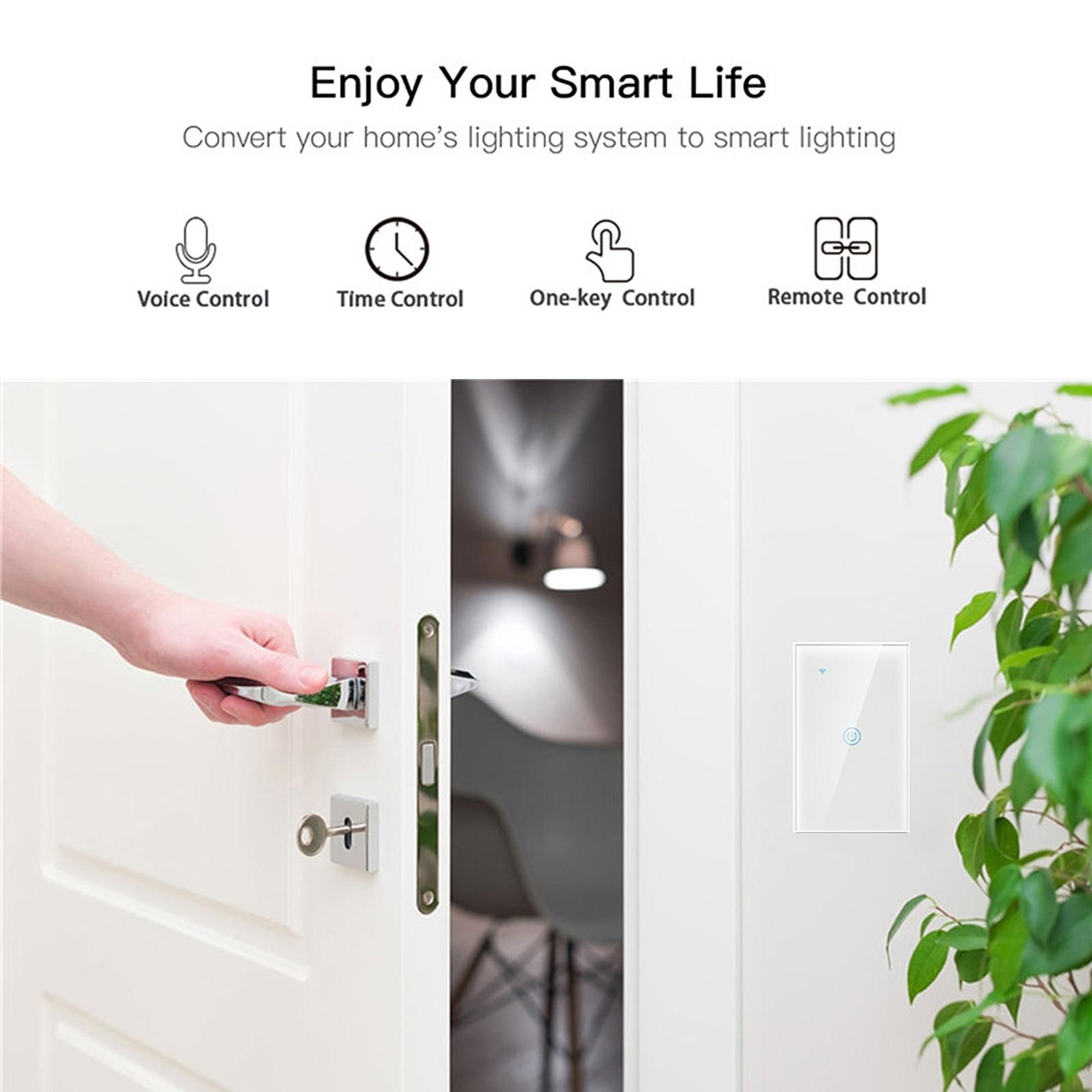 Zigbee Smart Light Switch eWelink APP Remote Control US Wall Touch Switch Compatible with Alexa Google Home for Voice Control