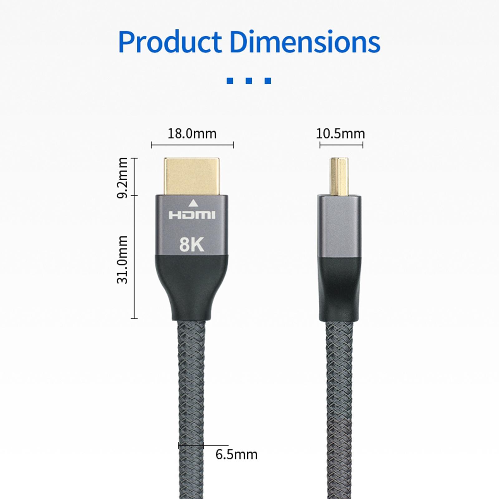 2.1 Cable 8K 60Hz 4K 120Hz High Speed Video Cord
