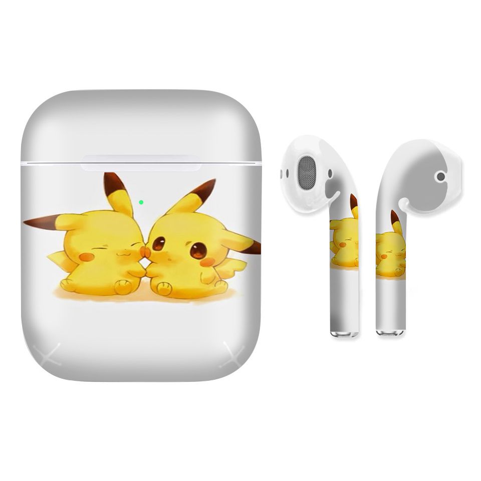 Miếng dán skin chống bẩn cho tai nghe AirPods in hình thiết kế - atk231 (bản không dây 1 và 2)