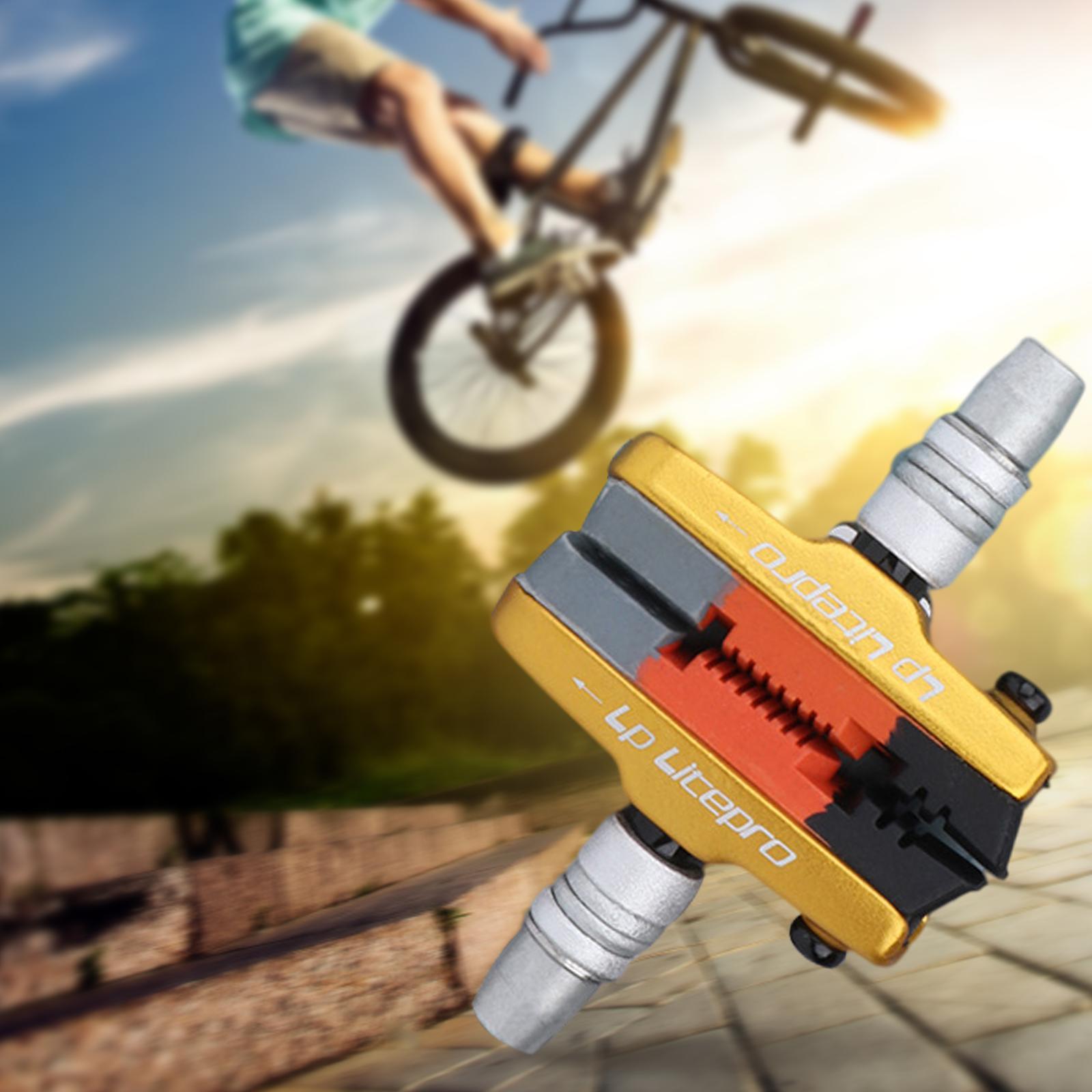 2x 2x Premium Durable Bike Brake Blocks  Mountain Road  Brake Pads  Repair Accessories