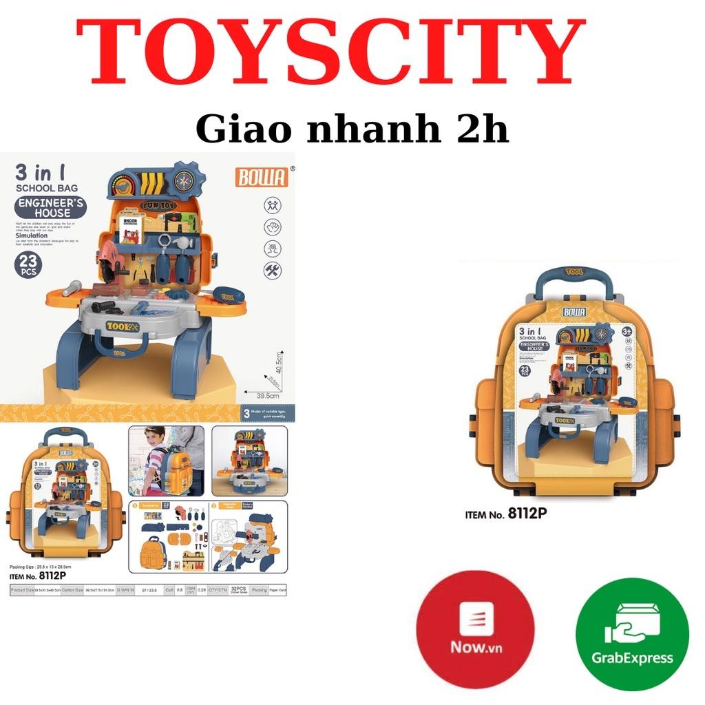 Cặp đồ chơi công cụ 3 trong 1 bowa 8112P
