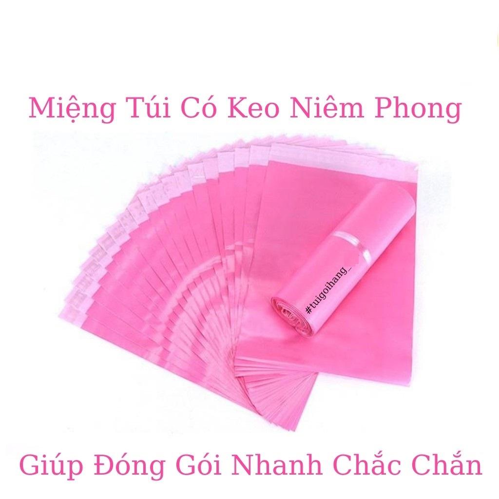 Túi Đóng Hàng Túi Gói Hàng Niêm Phong Chất Lượng Thông Dụng Size 20x30 Màu Hồng Baby 100 túi