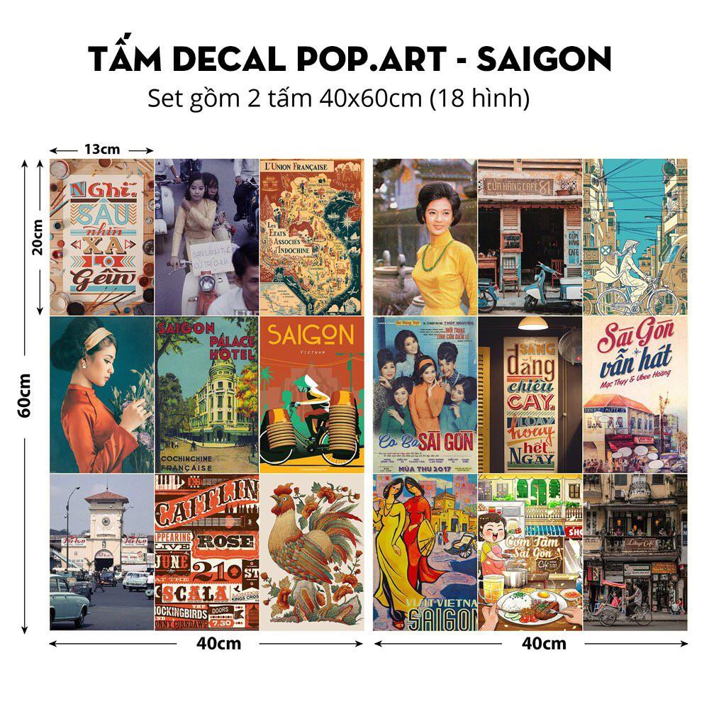 Tranh decor phòng ngủ Poster tranh decan decor hình dán tường vintage trang trí áp phích dán tường quầy bar SAIGON 1005