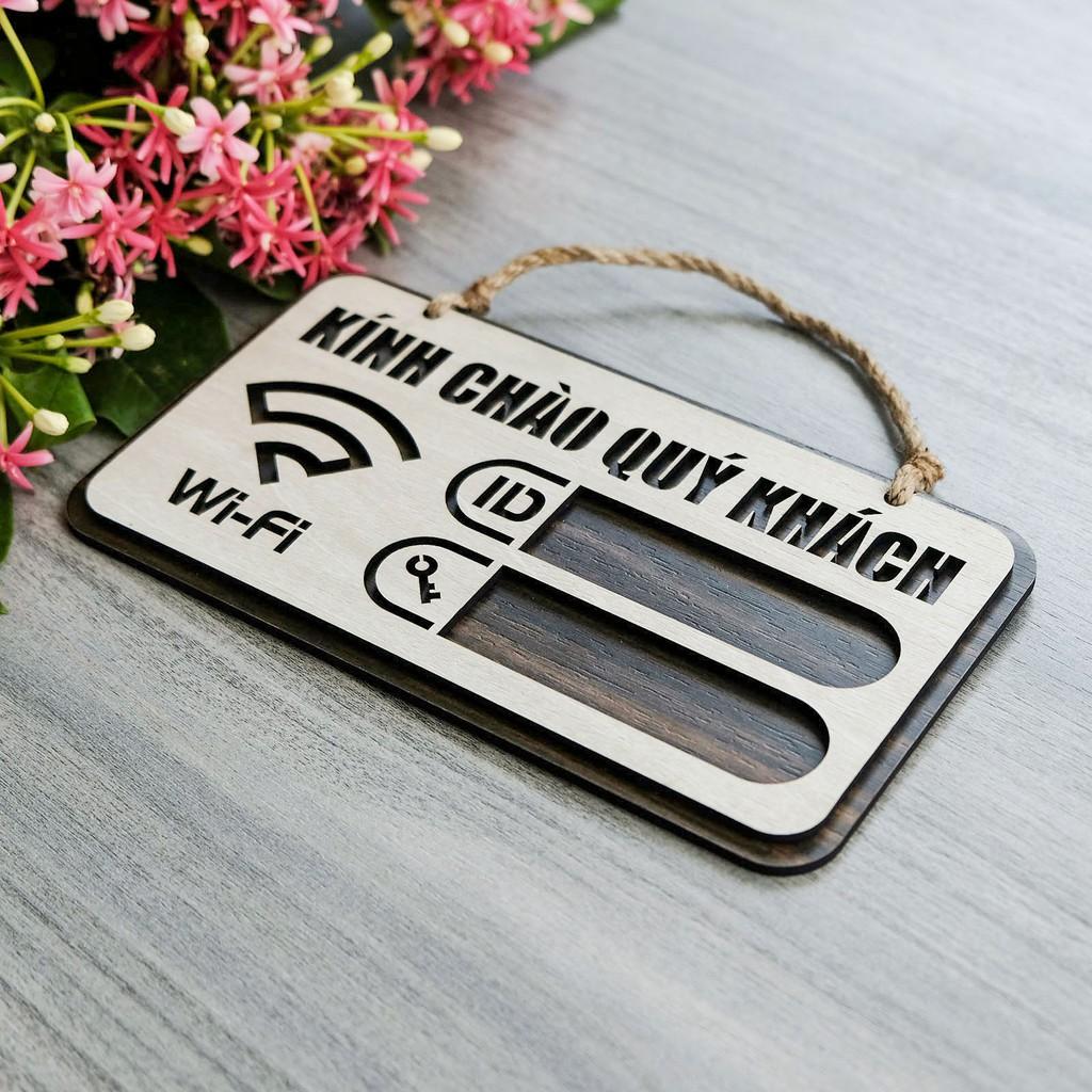 Bảng gỗ treo trang trí ghi wifi pass - Mẫu TW02