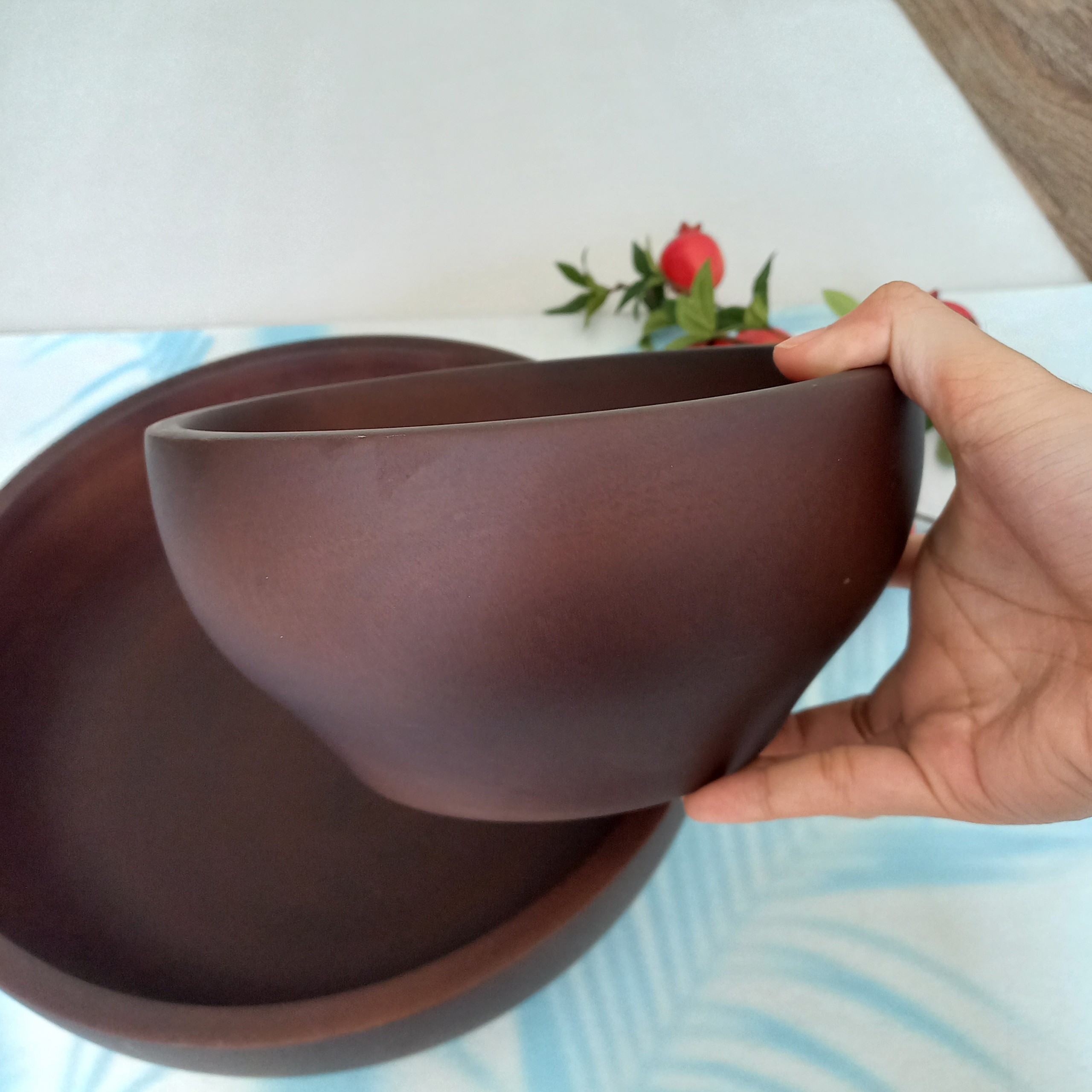 Tô Bát Chậu Gỗ Xà Cừ Siêu Bự 30x12cm Vitrapro, Dùng Trộn Salad, Mỳ, Bày Canh Súp, Chứa Nước...
