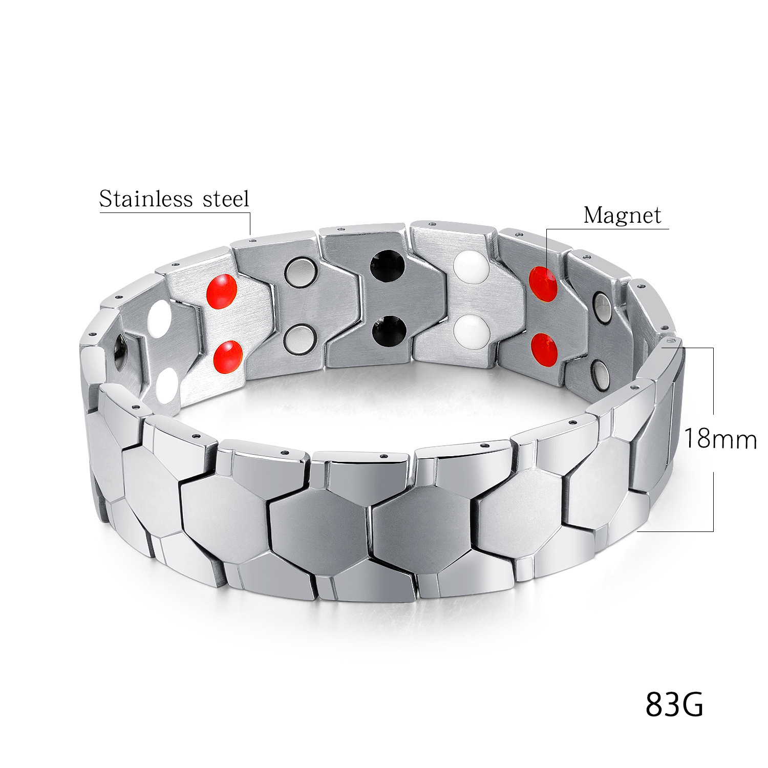 Lắc tay thời trang nam hoa văn lục giác Z135