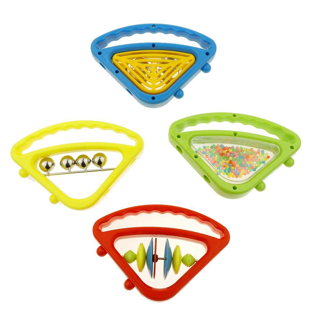 Colorful Hand Bells Rattle Toy Musical Instrument Toy for Kids Baby