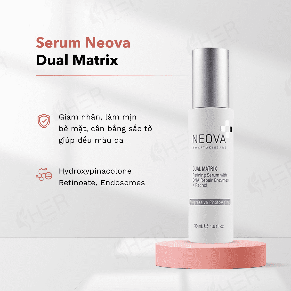 Tinh chất chống lão hóa và làm đều màu da đột phá Neove dual matrix [RETINOL + DNA]