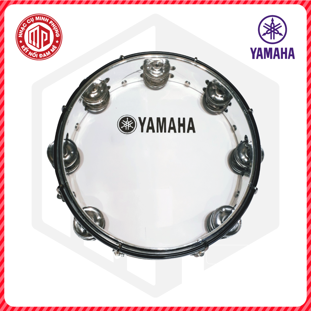 Trống lắc tay/ Lục lạc gõ bo/ Tambourine - Yamaha MT6 2022 W2 - Màu trắng trong suốt - Hàng chính hãng