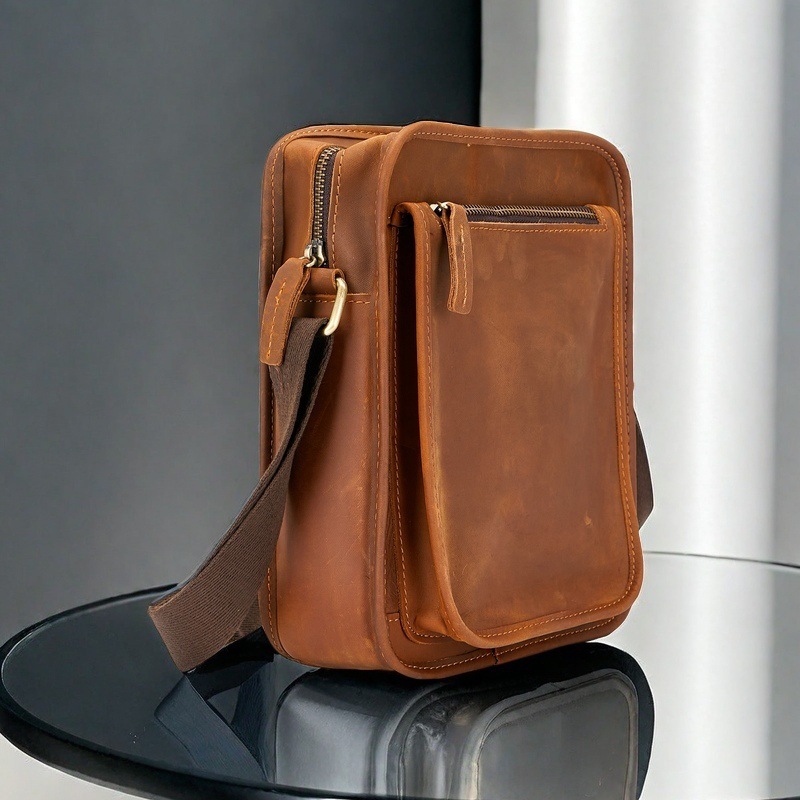 Túi đeo chéo nam DA BÒ THẬT cao cấp phong cách mới – BEE GEE DCN9391