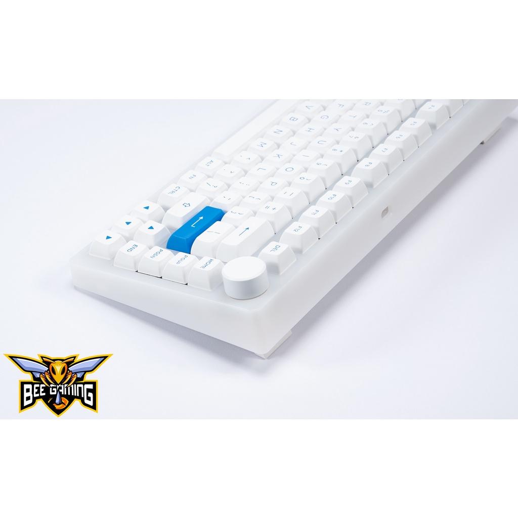 Bàn phím cơ chính hãng AKKO PC75B Plus Blue On White (Bluetooth 5.0 / Wireless 2.4Ghz / RGB / Hotswap / Foam tiêu âm / AKKO CS Jelly switch) - Jelly Black