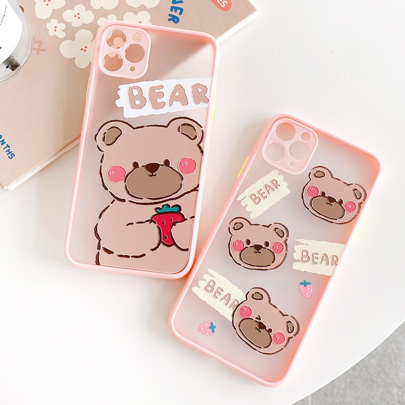 Ốp Lưng iPhone Viền Chống Va Đập Shy Bear Dành Cho iPhone 6 / 6 Plus / 7 / 7 Plus / 8 / 8 Plus / X / Xs / Xs Max / 11 / 11 Pro / 11 Pro Max / 12 / 12 Pro / 12 Pro Max