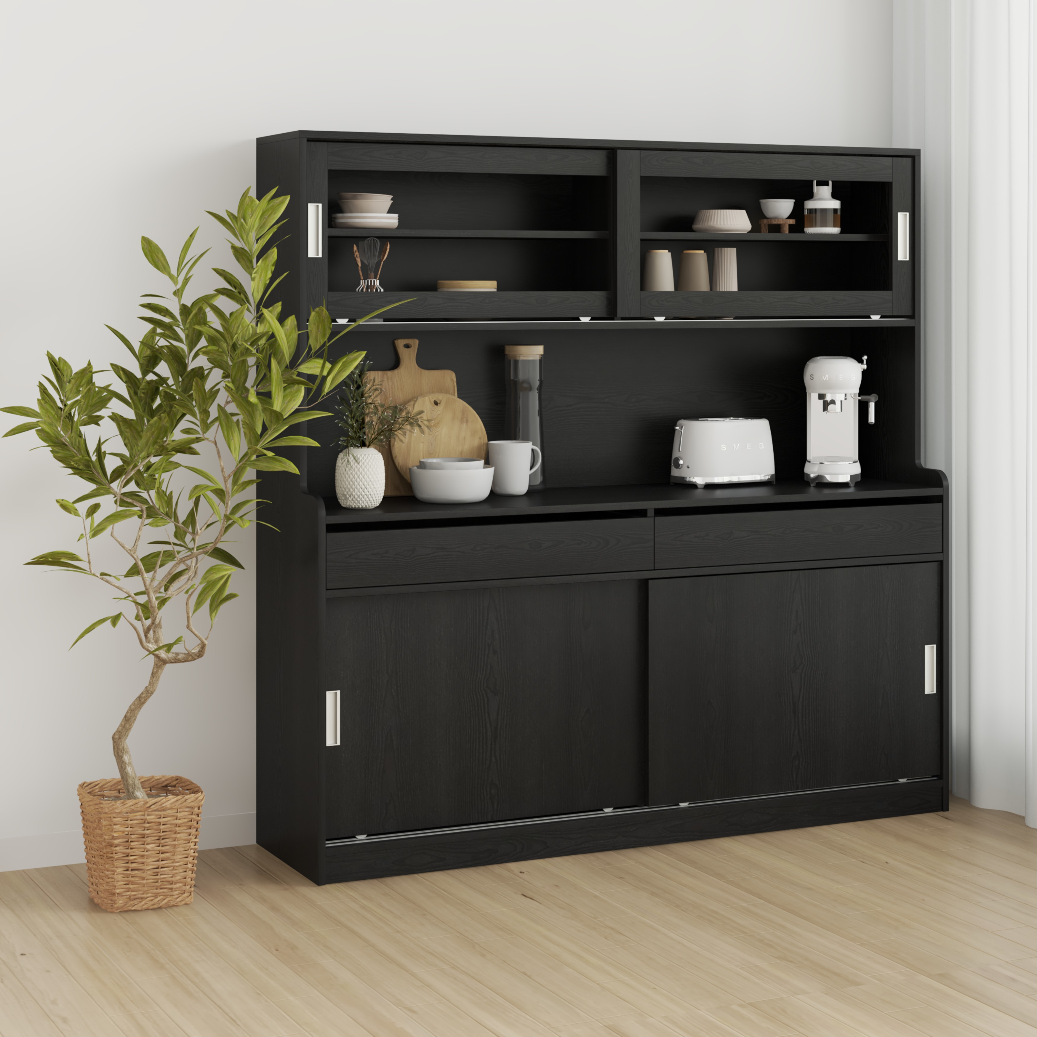 [Happy Home Furniture] LUCA, Kệ lưu trữ nhà bếp, 160cm x 42cm x 160cm ( DxRxC), TCL_013