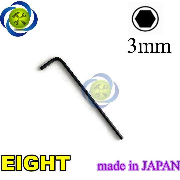 Lục giác chữ L 3mm JAPAN Eight 008-3 loại 2 đầu bằng kích thước 3mm x 20mm x 101mm