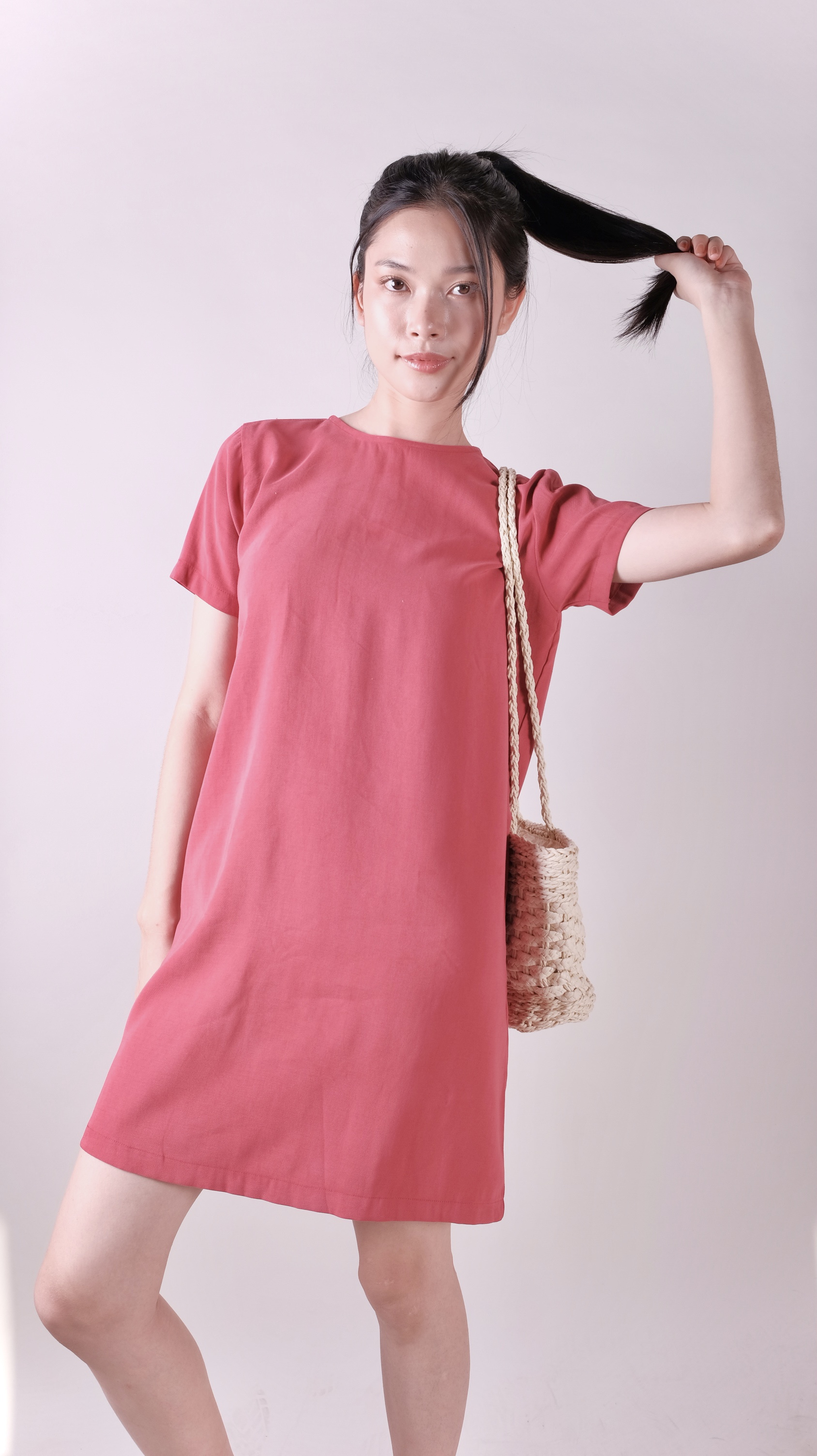 Đầm suông TH 2 da D112107- thương hiệu Việt Thy