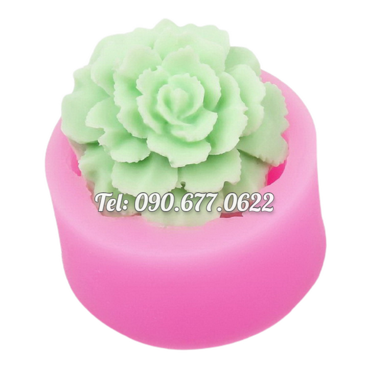 Khuôn silicone làm rau câu hoa cẩm chướng loại 7 cm - Mã số 1165