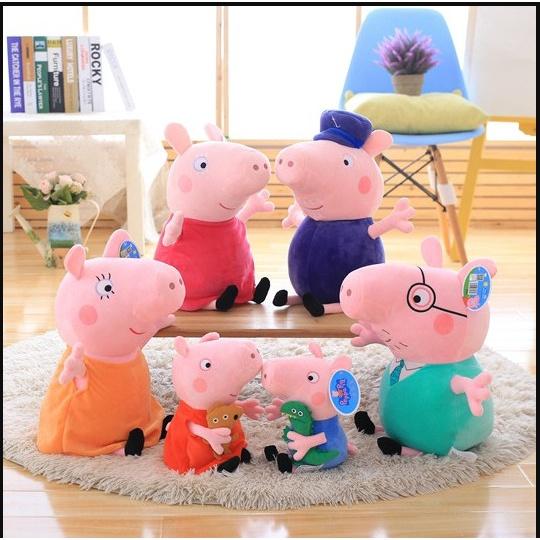 Gấu Bông Gia Đình Heo Peppa Cho Bé Cute Đáng Yêu 35cm