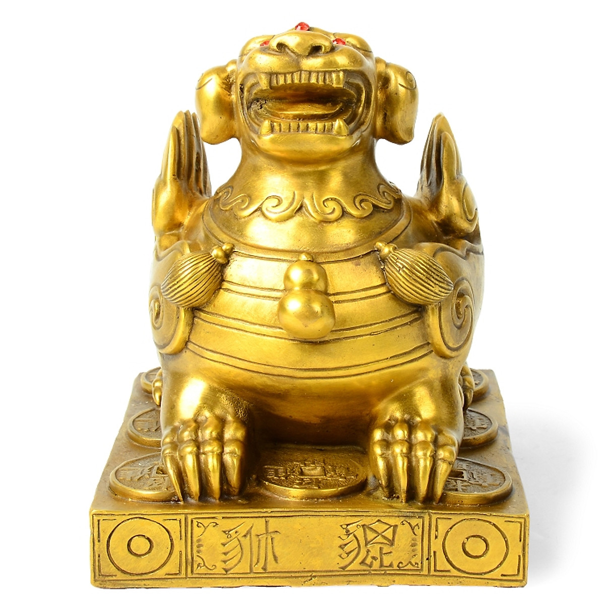 Tượng linh vật Tỳ Hưu bệ bằng đồng thau phong thủy BH9722