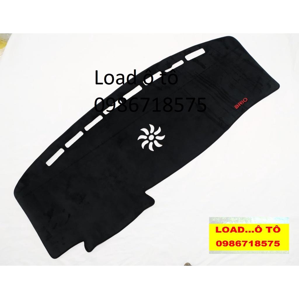 Thảm Taplo Chống Nắng Xe Honda Brio 2023-2018 Mẫu Nhung Lông Cừu, Da Carbon Cao Cấp