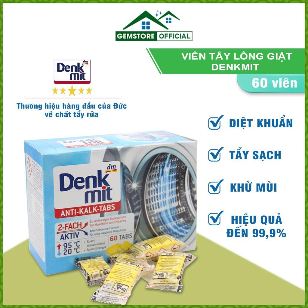 Viên Tẩy Lồng Máy Giặt Denkmit, Tẩy Sạch Cặn Bẩn Trong Lồng Và Gioăng Máy Giặt, An Toàn, Hiệu Quả, Nhập Đức - 1 Viên