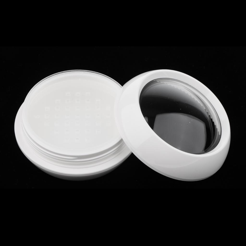 Empty Loose Powder Case with Sifter Lids Refillable Cosmetic Jars Travel 50g
