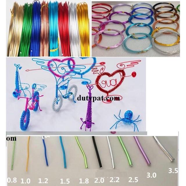 Cuộn 5m Dây Nhôm Nhiều Màu Làm Handmade - Trường Thịnh Sài Gòn